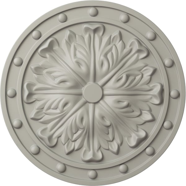 Ekena Millwork Foster Acanthus Leaf Ceiling Medallion (Canopies up to 2 1/4"), 20 1/2"OD x 1 1/2"P, Pot of Cream CM20FOPCF - main
